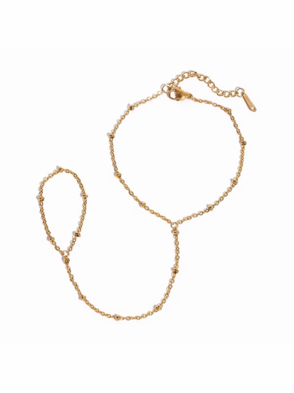 18K Gold Plated Dainty Hand Chain Bracelet